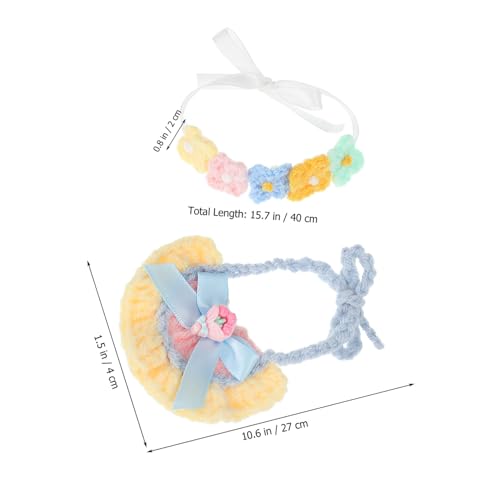 VICASKY Puppenbekleidungs-Set mit Gestricktem Blumenstirnband Puppen-Bandana-Tuch Passend für Labubu Puppen Niedliches Zubehör für Puppensammlung und Puppenhausdekoration VICASKY Puppenbekleidungs-Set mit Gestricktem Blumenstirnband Puppen-Bandana-Tuch Passend für Labubu Puppen Niedliches Zubehör für Puppensammlung und Puppenhausdekoration von VICASKY