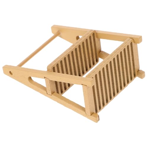 VICASKY Puppenhaus Brotständer Kleine Hausmöbel Miniatur Regal Dekore Mini Holzregal von VICASKY
