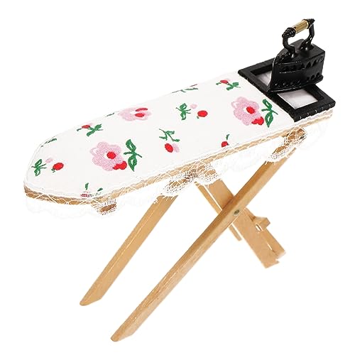 VICASKY Mini Bügeltisch Modell Für Puppenhaus - Miniatur Bügeleisen Zur Dekoration Miniatur Möbel Set Mini Bügeltisch Spielzeug von VICASKY