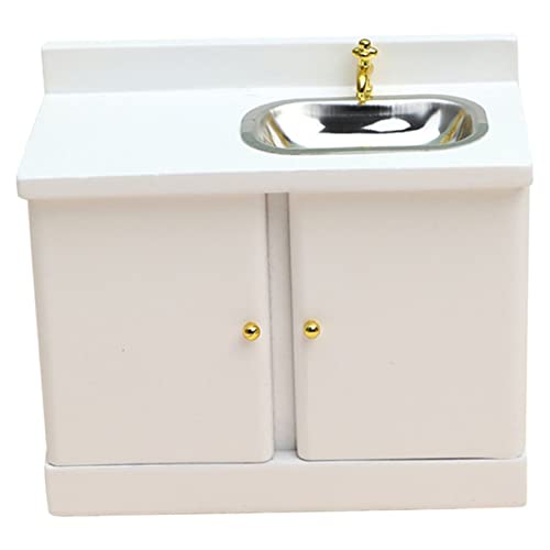 VICASKY Puppenhaus Schrank Mini Waschbecken Für Die Küche Puppenhaus Zubehör 112 Mini Küchenspüle Mini Küchenmöbel Badezimmer Miniatur Waschbecken Dekoratives Waschbecken von VICASKY