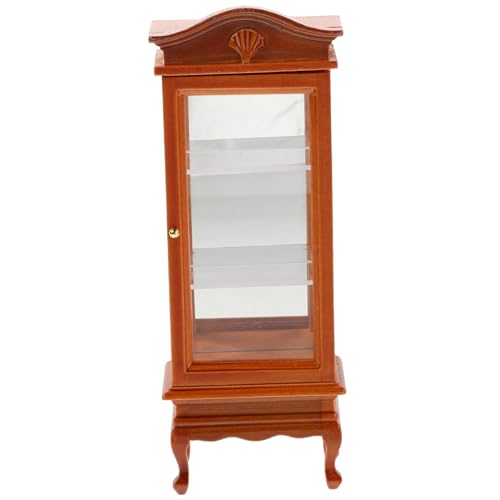 VICASKY 1:12 Miniatur-puppenhausschrank Mit Gewölbter Oberseite Realistisches Bücherregal Aus Holz Pädagogisches Spielzeug Für Die Kreativität Von Jungen Und Mädchen von VICASKY