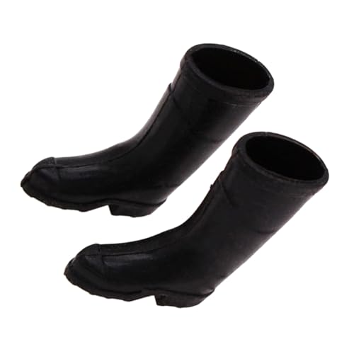 VICASKY Puppenhaus Zubehör DIY Dekoration Realistische Schwarze Gummistiefel Vielseitig für Puppenstube Gartendeko Detailreich und Sicher von VICASKY