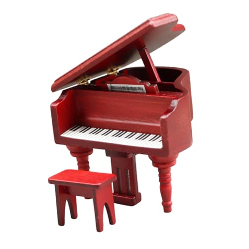 VICASKY Puppenhaus Zubehör Realistische Mini Klavier Deko für DIY Geburtstagsgeschenk Innenraumfotografie von VICASKY