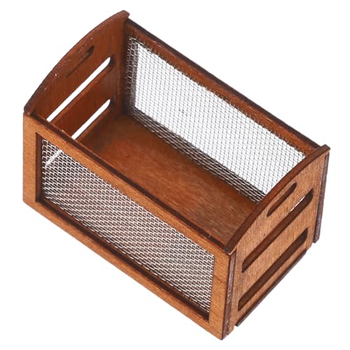 VICASKY Puppenhaus-aufbewahrungsrahmen Aufbewahrungskorb Aus Weidengeflecht Korb Für Mädchen Körbe Bausatz Weidenkorb Kleiner Korb Minikisten Zum Basteln Mini-hausdekoration Hölzern Brown von VICASKY