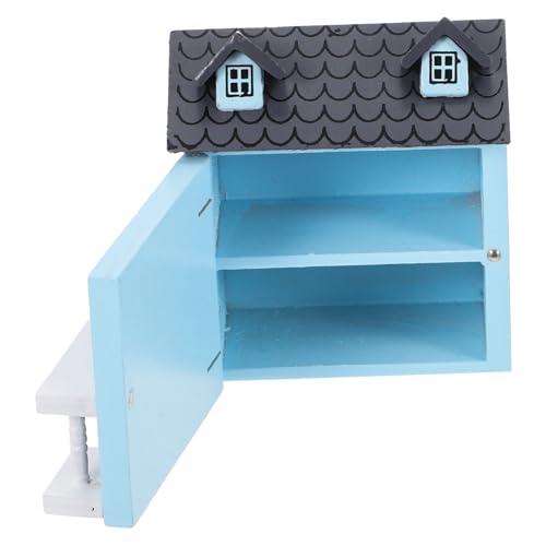 VICASKY Elegantes Miniaturhaus Spielzeug Minihaus Modell Holz Tiny House Für Büro Bücherregal von VICASKY