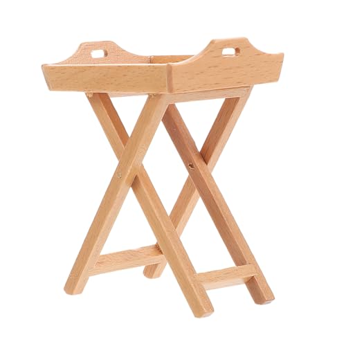 VICASKY Puppenhausmöbel Detailreiches Serviertablett mit Gemüseablage Kindgerechtes Langlebig und Präzise für Puppenhaus Küchendekoration von VICASKY