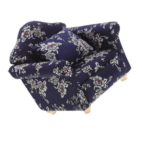 VICASKY Puppenhausmöbel Schreibtischmöbel Mini Modelle Kleine Möbel Möbel Dekoratives Modell Ob11 Möbel Stoff Puppenhaus Sofamatte Couchbezug Puppenhaus Dekorationen Blauer von VICASKY