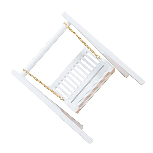 VICASKY Puppenhausschaukel Mini-Zubehör für Puppen Babypuppenmöbel Puppenhausmöbel Miniatur für kinderspielzeug kinderspielsachen Minischaukel Mini-Hausschaukel Holz Weiß VICASKY Puppenhausschaukel Mini-Zubehör für Puppen Babypuppenmöbel Puppenhausmöbel Miniatur für kinderspielzeug kinderspielsachen Minischaukel Mini-Hausschaukel Holz Weiß von VICASKY