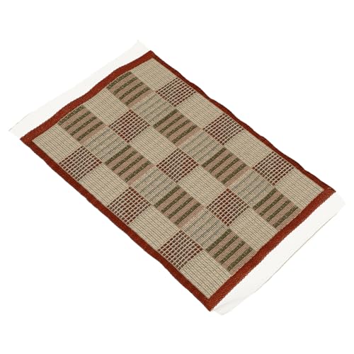 VICASKY Puppenhausteppich Vintage Ornamente Geflochtene Teppiche Outdoor Teppich Dekorationen Für Kleine Häuser Retro Bodenteppich Kleine Hausflächenteppiche Outdoor von VICASKY