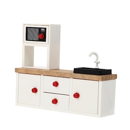 VICASKY Puppenhauszubehör Miniaturen Minihaus Szenenmodell Mini Puppenhaus Mini Minihaus Szenenrequisite Winzige Möbel Miniaturschrank 112 Minischrank Miniaturspielzeug Kunststoff von VICASKY