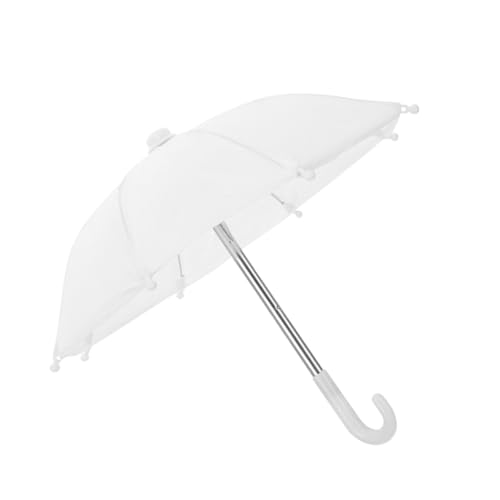 VICASKY Puppenhaus Zubehör Mini Regenschirm Modell Realistische Miniatur Regenschirm Für Puppe Weiß Pretend Spielen von VICASKY