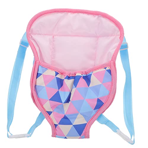 VICASKY Puppentrage für Puppen Atmungsaktive Verstellbare Tragehilfe mit Dreiecksmuster Puppenzubehör für Outdoor Aktivitäten für Kleine Mädchen von VICASKY