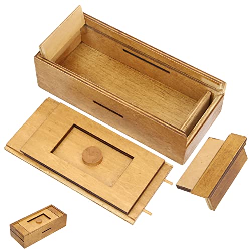 VICASKY Puzzle Holzkasten für Kreatives mit Geheimen Fächern für Rätsel und Überraschungen aus Hochwertigem Holz von VICASKY