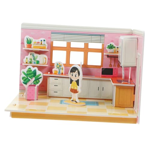 VICASKY Puzzle Küche Modell DIY Cartoon Design Kreatives Kinderspielzeug Bausatz für Schreibtischdekoration und Wohnraumgestaltung VICASKY Puzzle Küche Modell DIY Cartoon Design Kreatives Kinderspielzeug Bausatz für Schreibtischdekoration und Wohnraumgestaltung von VICASKY