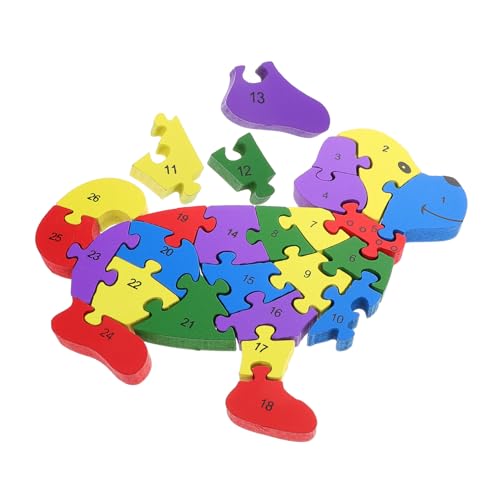VICASKY Puzzle tierische Bausteine Babyblöcke Zahlenbausteine Vorschulspielzeug Montessori Bausteine ​​für Kleinkinder rätsel Baustein-Rätsel Kleinkindblöcke Holz von VICASKY