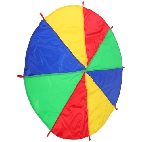 VICASKY Rainbow Regenschirm Kinder Spielen Regenschirm Mehrfarbige Regenschirmspielzeug Regenschirm Mit Griffen Outdoor Party Games Outdoor Cooperative Games von VICASKY