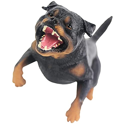 VICASKY Realistisches Rottweiler-hundespielzeugmodell Für Hunde Hundefigur Hundeornament Kinderwelpenmodell Dekorative Tierstatue Gartendeko von VICASKY