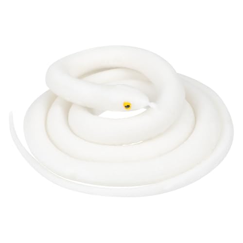 VICASKY Realistische Weiße Schlangenspielzeug Simulation Prank Requisit Wiederverwendbar Sicher für Halloween Party Cosplay Zubehör von VICASKY