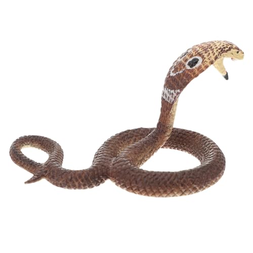 VICASKY Realistisches Cobra Schlangenmodell Kunststofftier Lebensecht Detailreich Pädagogisch für Halloween Dekoration und Lernspielzeug von VICASKY