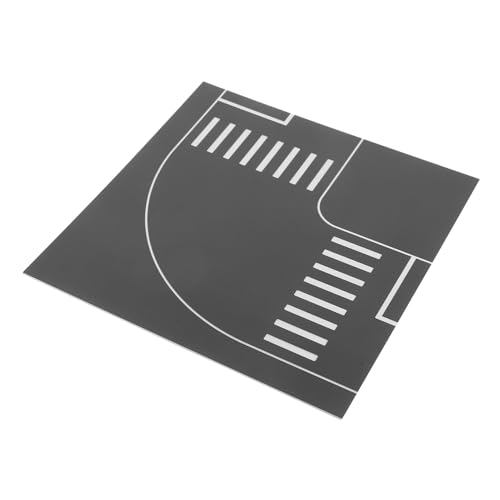 VICASKY Realistisches DIY Straßenmodell mit Kurven Detailreiche Verkehrsschilder Vielseitig für Spiel Verkehrsregel Lernen und Miniaturlandschaften Geeignet für Familienspaß von VICASKY