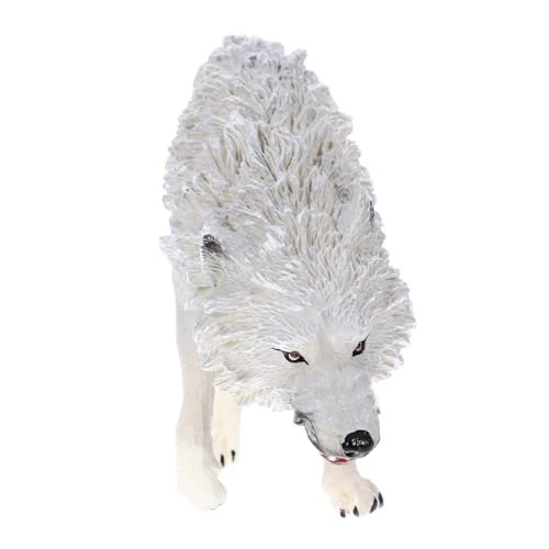 VICASKY Realistisches Künstliches Wolfsmodell, Kleines Wolfsmodell, Simulierte Wolfsfigur, Tischdekoration von VICASKY