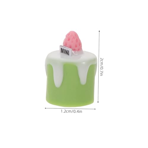 VICASKY Realistisches Miniatur Dollhouse Cake Matcha Design Vielseitig für Puppenhaus Fotografie Kreative Bastelprojekte Detailgetreues Simulation Dessert Stilvolle Mini Dollhouse von VICASKY