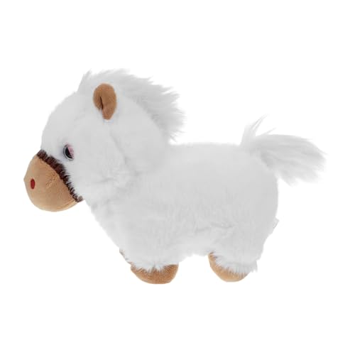 VICASKY Realistisches Weißes Pferde Plüschtier Chinesisches Tierkreis Maskottchen Weiches Stofftier für Geburtstagsgeschenke Wohnaccessoires Kinderzimmer und Bürodekoration von VICASKY
