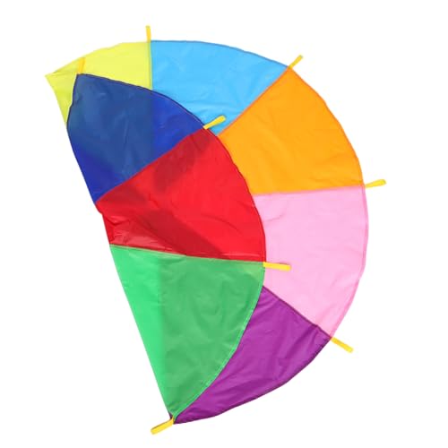 VICASKY Regenbogen-Gymnastik-fallschirmspielzeug Für Jungen Und Mädchen 8 Fallschirme Mit Griffen Kindertagesstätten-Outdoor-aktivitäten von VICASKY
