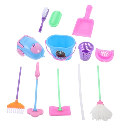 VICASKY Hochwertiges Reinigungswerkzeug-Set Aus Kunststoff für Jungen und Mädchen Realistisches Puppenhaus-zubehör Haushaltsset für Jungen und Mädchen von VICASKY