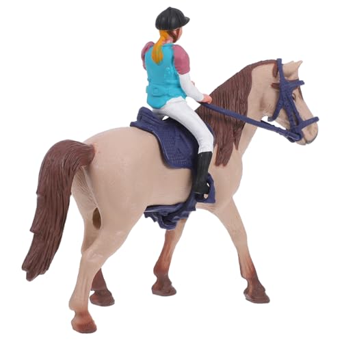 VICASKY Reitspielzeug Pferdefigur Mit Reiterin Realistische Kleine Pferdestatue Als Heimdekoration Für Farm Und Ranch Szenen von VICASKY