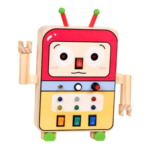 VICASKY Roboter -leiterplattenspielzeug Mini Beschäftigtes Brett Kognitives Für Interaktives Lernen Montessori Besetztes Brett Holz VICASKY Roboter -leiterplattenspielzeug Mini Beschäftigtes Brett Kognitives Für Interaktives Lernen Montessori Besetztes Brett Holz von VICASKY