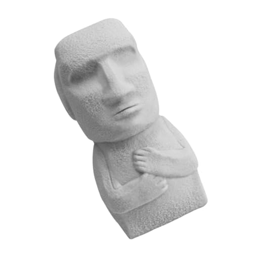 VICASKY Rock Man Prise Musik für kinderspielzeug für Erwachsene kinderknallzeug Knet- Moai quetschspielzeug in Form eines Moai-Steins Grey von VICASKY