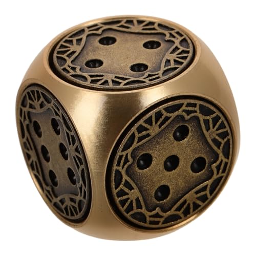 VICASKY Handpolierte 6-seitige Messingwürfel Für Spielesammler Retro-kreativwürfelset Aus Metall Für Tabletop-Spiele von VICASKY