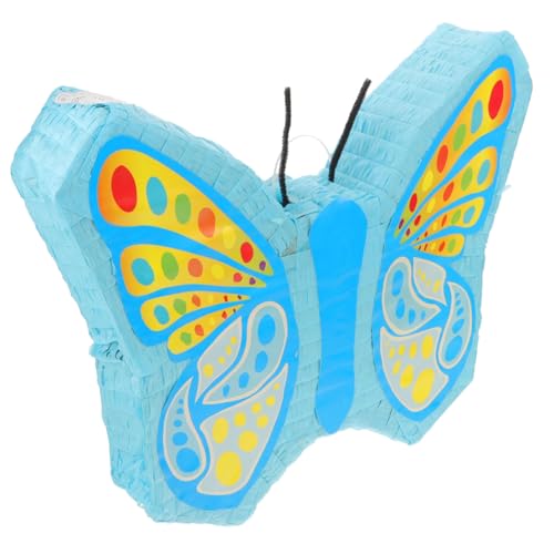 VICASKY Schmetterlings Piñata Partydeko Kindergeburtstag Candy Holder Süße Schmetterlingsform Robustes Material Interaktives Partyspiel für Frühlingsfeiern und Mottopartys Blaues Design von VICASKY