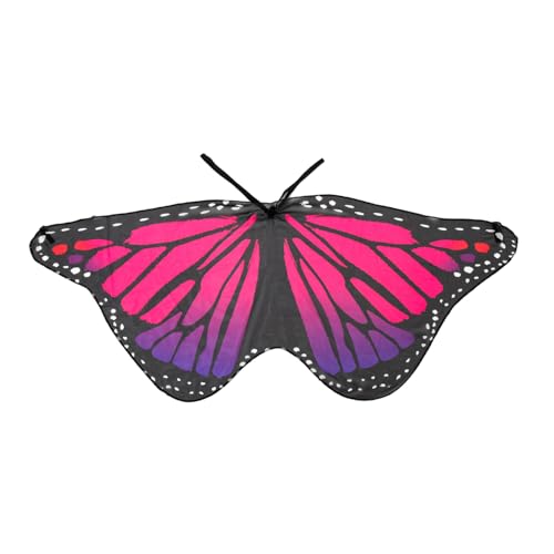 VICASKY Schmetterlings-Umhang Blumenfeenflügel Mädchen-Outfits Ornament Schmetterlingsförmiger Cosplay-Flügel Umhang für die Party Abschlussball Requisiten Kleiner Schmetterling Mantel von VICASKY