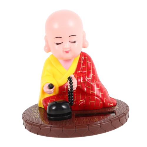 VICASKY Schreibtischverzierung Deko Wackelkopf Für Armaturenbrett Desktop-wackelkopf-Ornamente Solarspielzeug Dashboard Zahlen Auto-schüttelkopf-Ornament Kopfschüttelnde Figur Plastik von VICASKY
