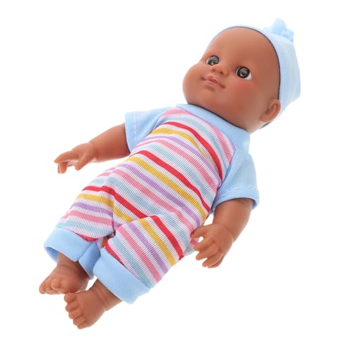 VICASKY Schwarze Puppe babypuppe kinderspielzeug Puppenbegleiter Spielzeugpuppe Nurturing lebensechte Puppen Kinderpuppen realistische Puppen lebendige Puppe PVC von VICASKY
