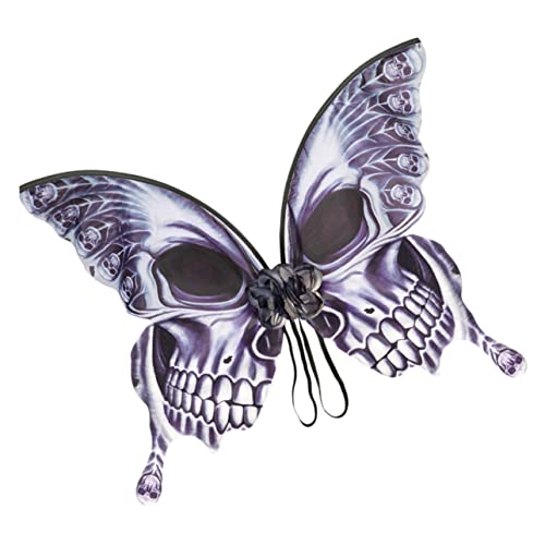 VICASKY Schwarze Schmetterlingsflügel für Damen und Halloween Kostüm Accessoire mit Rosenverzierung für Cosplay und Karneval Leicht Tragbar und Auffällig von VICASKY