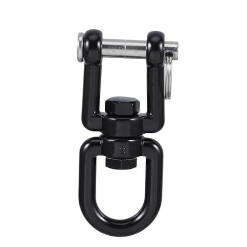 VICASKY Schwarzer Drehbarer Schaukelring mit Sicherungsstift Swivel Connector für Hängesessel Baumhängematte Yogaschaukel VICASKY Schwarzer Drehbarer Schaukelring mit Sicherungsstift Swivel Connector für Hängesessel Baumhängematte Yogaschaukel von VICASKY