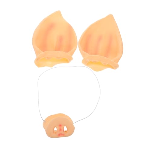 VICASKY Kosmetische Falsche Schweinenase Und Ohren Set Für Lustiges Halloween-Schwein-Cosplay-zubehör Für Partys Und Aufführungen von VICASKY