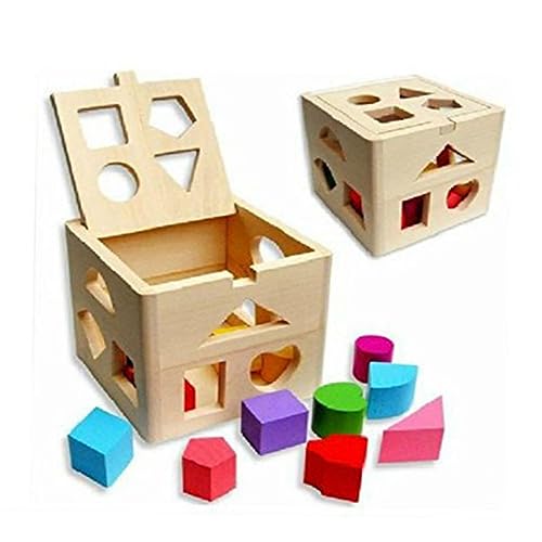 VICASKY Holzformblöcke Lernspielzeug-Set Für Kleinkinder 14 2 X 14 2 X 12 2 cm Geometrische Blöcke Bunte Formen Baby-lernspielzeug Für Jungen Und Mädchen VICASKY Holzformblöcke Lernspielzeug-Set Für Kleinkinder 14 2 X 14 2 X 12 2 cm Geometrische Blöcke Bunte Formen Baby-lernspielzeug Für Jungen Und Mädchen von VICASKY