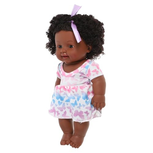VICASKY Simulation Einer Babypuppe Amerikanische Babypuppe Realistische Puppen Lebensechte Puppen Kinderpuppen Babypuppen Süße Puppe Afrikanisches Puppenspielzeug -babypuppe Stoff von VICASKY