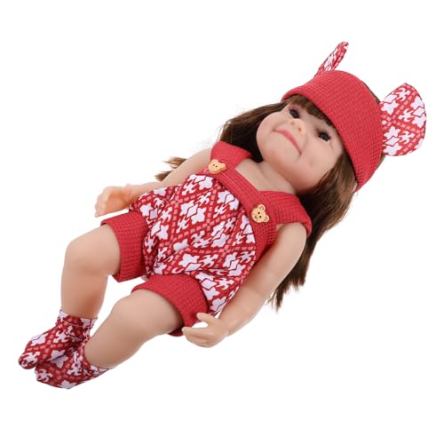 VICASKY Simulation Einer Babypuppe Puppen Für Mädchen Kinderpuppen Babypuppen Puppe Spielzeug Lebendige Babypuppe Puppen Für Kinder Babypuppe Kleinkind Puppen Polyester Brown von VICASKY