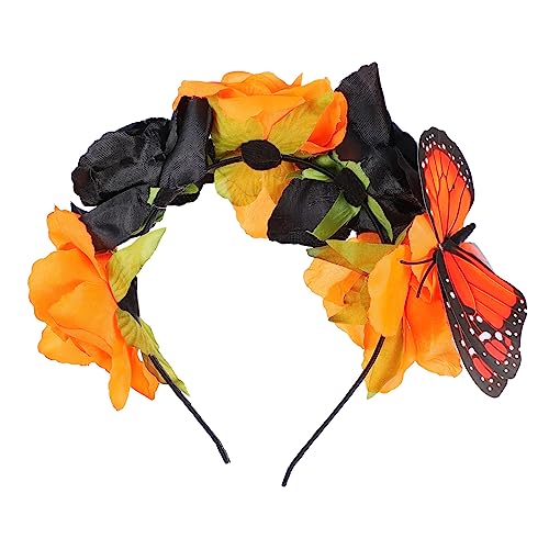 VICASKY Simulation Haarband für Halloween Blumenkopfschmuck für Mädchen für Partys und Festivals Elastisches Design für Erwachsene von VICASKY