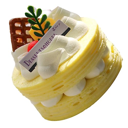 VICASKY Simulation Kuchen Kuchenstand Attrappen Eisdekoration Tischdekoration Kuchen Verzieren Kuchenverzierung Kuchenkugeln Künstliche Kuchen Zur Auslage Kuchendekoration Essbar Pu Yellow VICASKY Simulation Kuchen Kuchenstand Attrappen Eisdekoration Tischdekoration Kuchen Verzieren Kuchenverzierung Kuchenkugeln Künstliche Kuchen Zur Auslage Kuchendekoration Essbar Pu Yellow von VICASKY