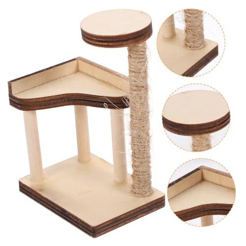 VICASKY Realistischer Mini-katzenbaum Aus Holz Für Puppenhaus Im Maßstab 112 Miniatur-hausdekor VICASKY Realistischer Mini-katzenbaum Aus Holz Für Puppenhaus Im Maßstab 112 Miniatur-hausdekor von VICASKY