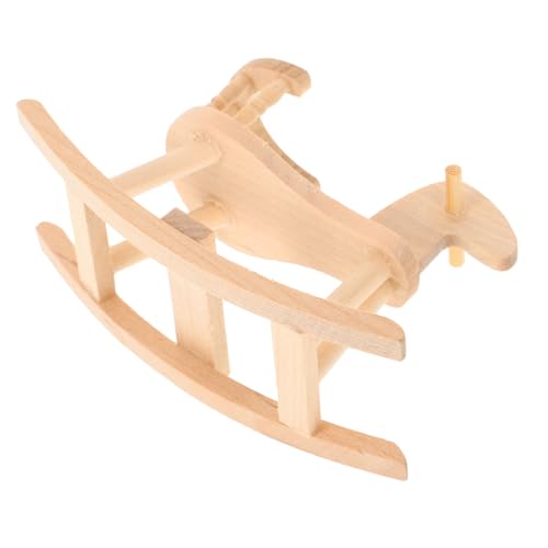 VICASKY Simulation Mini Schaukelpferd Puppenhaus Zubehör Miniatur Holz Mini Zubehör VICASKY Simulation Mini Schaukelpferd Puppenhaus Zubehör Miniatur Holz Mini Zubehör von VICASKY