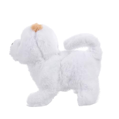 VICASKY Simulation Pomeranian Kleines Hundespielzeug Welpenspielzeug Simulation Hundemodell Schöner Elektrischer Hund Bezaubernder Elektrischer Hund Lernspielzeug Kinderspielzeug von VICASKY