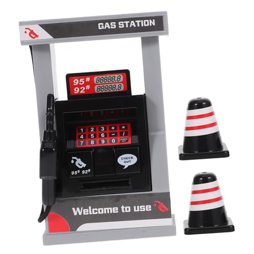 VICASKY Simulation Tankstellen Spielset mit Straßensperren DIY Gas Station Assembly Toy Realistisches Rollenspielmodell aus Sicherem Langlebigem Material für Interaktives VICASKY Simulation Tankstellen Spielset mit Straßensperren DIY Gas Station Assembly Toy Realistisches Rollenspielmodell aus Sicherem Langlebigem Material für Interaktives von VICASKY