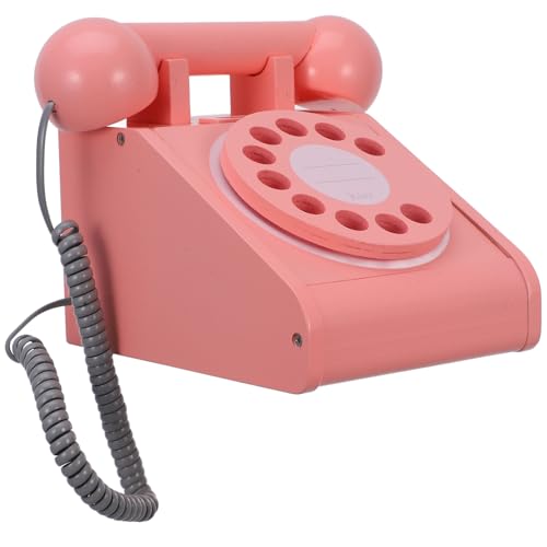 VICASKY Vintage Telefon Alte Mode Telefon Jungen Und Mädchen Pretend Spielen Telefon Holz Telefon Spielzeug Simulation von VICASKY